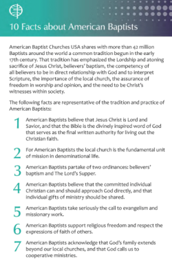 10 Facts About American Baptists (English, full color)