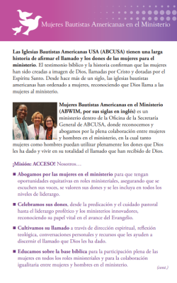 Mujeres Bautistas Americanas en el Ministerio (Español, full color)