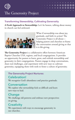 The Generosity Project (English, full color)